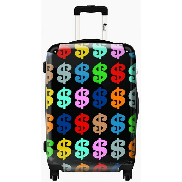iKase Suitcase Colourful Money Black Carry on 20 Walmart