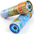 thumbnail image 1 of iKeelo 2 Pack Classic Tin Kaleidoscope, Crystal Clear View with Hidden Animals, Rotatable Ends and Gift Box, 1 of 7
