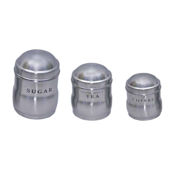 iKonbi Maharaja Set - 750 ml, 500 ml, 350 ml Steel Tea Coffee & Sugar multisize Container Set