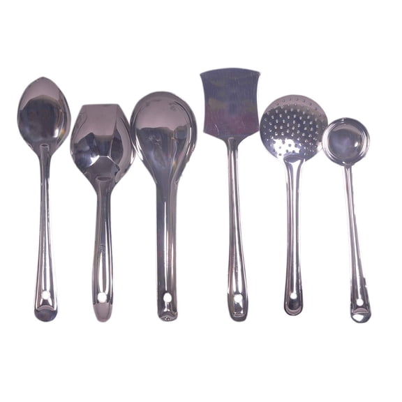 iKonbi Set of 6 Kitchen Serving Tools - Long Vegetable Cooking Pan, Biryani Spoon, Deep Float, Palta, Zara, Spoodle