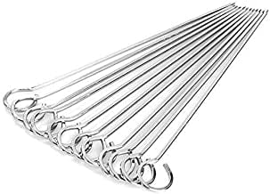 iKonbi Stainless Steel 12 Inch Barbeque Rods- Set of 12 - Walmart.com