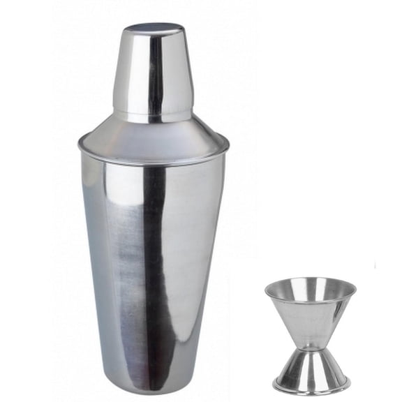 iKonbi Stainless Steel 2 Piece Bar Set (Medium)- Regular 500 ml with Peg Measure 30/60 ml