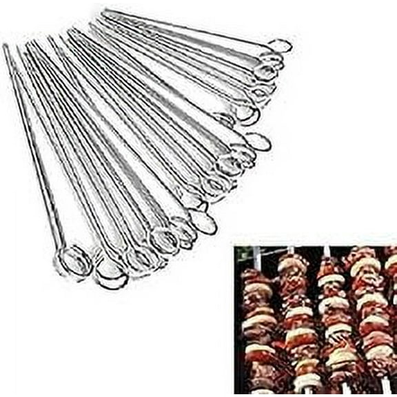iKonbi Stainless Steel 24 Pcs Barbeque Rods 10 inch