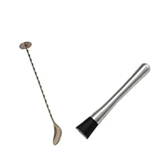 iKonbi Stainless Steel Muddler with Bar Spoon Crusher