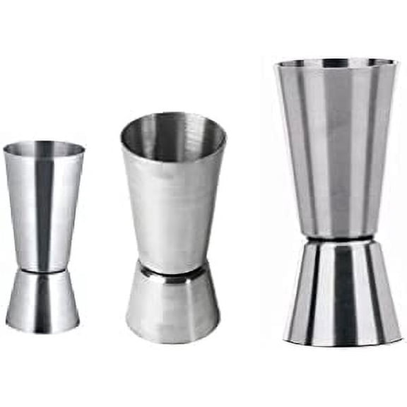 iKonbi Stainless Steel Set of 3 Tall Peg Measure Set- 15/30, 20/40, 30/60 ml