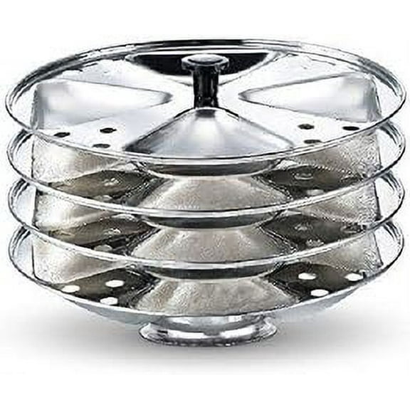 iKonbi Stainless Steel Triangle Shape idli stand/Idli maker 4x4 Plates (16 idli)