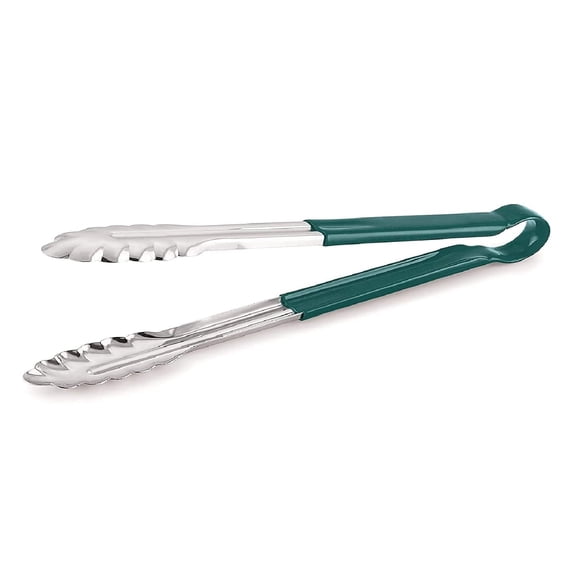 iKonbi Stainless Steel Viny Coating Utility Tong Green 31.5 cm Long