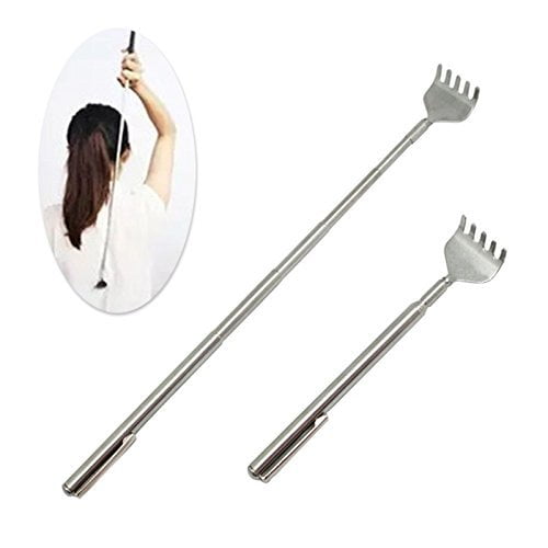 iKonbi Stainless steel Pen Shaped Telescopic Back Body Itch Back Scratcher, Silver