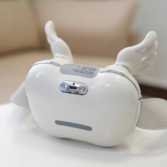 iKyoor Bionic Neck and Shoulder Massager with Heat Wireless Portable with 4D Kneading Shiatsu Deep Tissue Massage for Pain Relief, Rechargeable, Simulated Human Hand Design (White)
