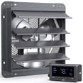 thumbnail image 1 of iLIVING 14" Wall Mounted Shutter Exhaust Fan, Automatic Shutter, Temperature and Humidity Controls with Variable Speed, 1200 CFM at 1600 RPM DC Motor, 1 of 7