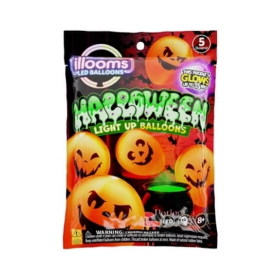 iLLoom Balloon 5ct Latex Pumpkin Orange