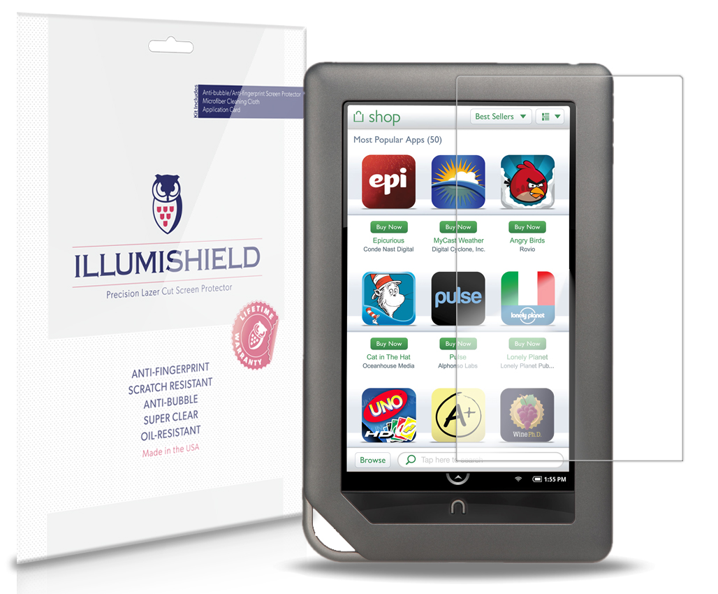 iLLumiShield AntiBubble/Print Screen Protector 3x for Barnes & Noble