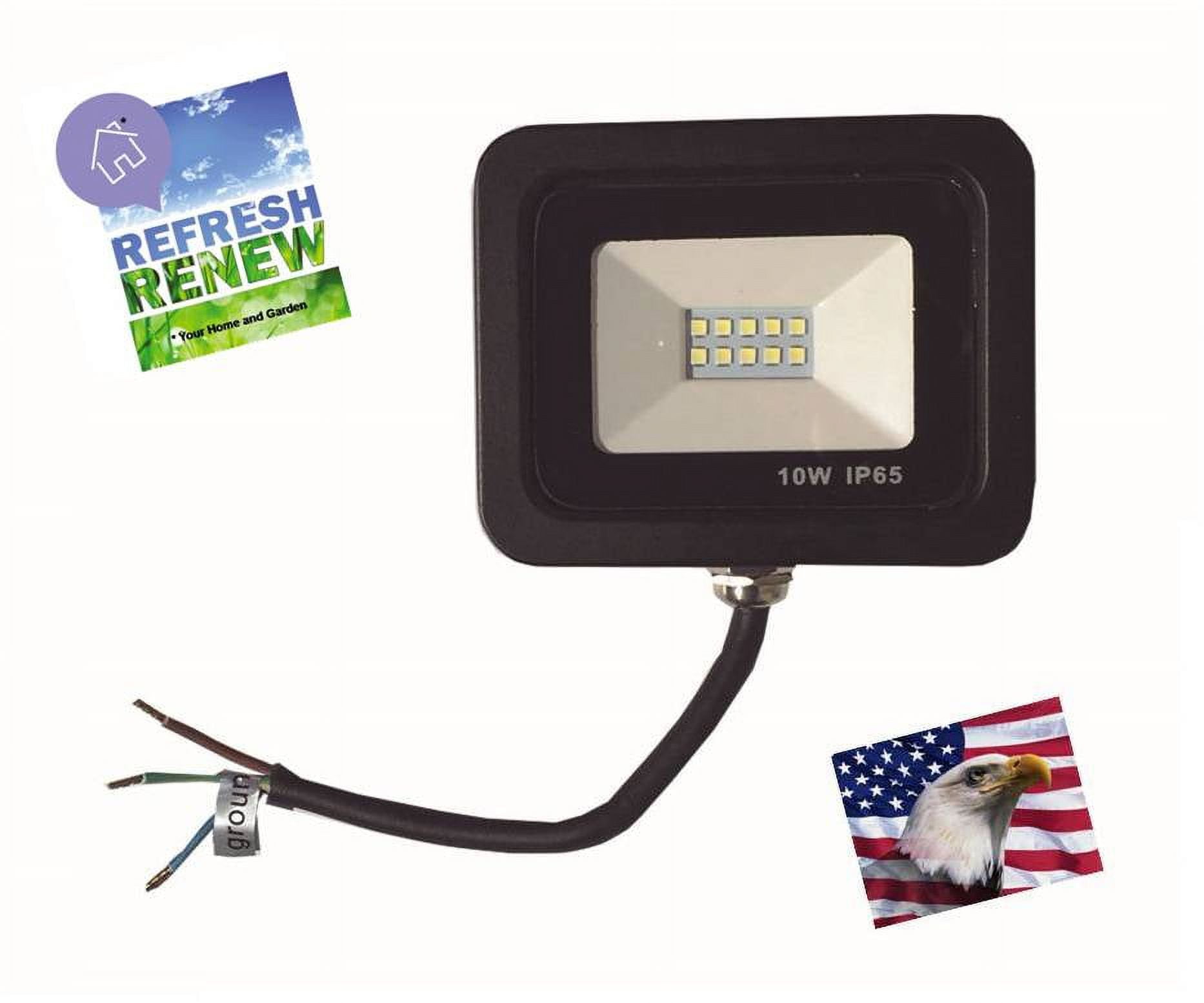 iLett 10 Watts LED Black Flood Light, Black UltraSlim, Instant on, 800lm to 16000lm, 6000K (Cool White), CE, RoHS, 110V