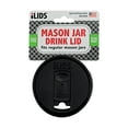 thumbnail image 1 of iLids Regular Mouth Plastic Mason Jar Lid for Drinking, Reusable Canning Jar Drink Lid for Iced Coffee, Smoothies and Beverages, Black, 1 of 17