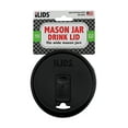 thumbnail image 1 of iLids Wide Mouth Plastic Mason Jar Lid for Drinking, Reusable Canning Jar Drink Lid for Iced Coffee, Smoothies, and Beverages, Black, 1 of 17