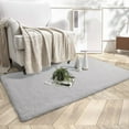thumbnail image 1 of iLieber Faux Rabbit Soft Fluffy Fur 3x5 Gray Area Rug,Washable Rugs Bedside Rug Plush Rug Nursery Rug for Living Room Bedroom Teen Room, 1 of 6