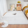 thumbnail image 1 of iLieber Faux Rabbit Soft Fluffy Fur 5x8 White Area Rug,Washable Rugs Bedside Rug Plush Rug Nursery Rug for Living Room Bedroom Teen Room, 1 of 6