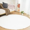 thumbnail image 1 of iLieber Faux Rabbit Soft Fluffy Fur 8ft White Area Round Rug,Washable Rugs Bedside Rug Plush Rug Nursery Rug for Living Room Bedroom Teen Room, 1 of 6