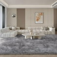 thumbnail image 1 of iLieber Sheepskin Soft Fluffy Fur 10x14 Gray Area Rug, Fuzzy Rug Washable Faux Fur Rug for Living Room Nursery Playroom Rectangle, 1 of 6