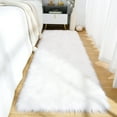 thumbnail image 1 of iLieber Sheepskin Soft Fluffy Fur 2x10 White Area Rug, Fuzzy Rug Washable Faux Fur Rug for Living Room Nursery Playroom Rectangle, 1 of 6