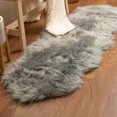 thumbnail image 1 of iLieber Sheepskin Soft Fluffy Fur 2x6 Gray Area Rug, Fuzzy Rug Washable Faux Fur Rug for Living Room Nursery Playroom Rectangle, 1 of 6