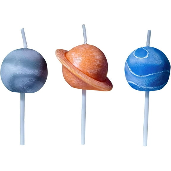 iLikePar Mysterious Planet Star Celestial Body Mysterious Galaxy Birthday Candle for Birthday Party Baby Shower