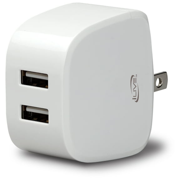 iLive AC to Dual USB Charger, IAC20W