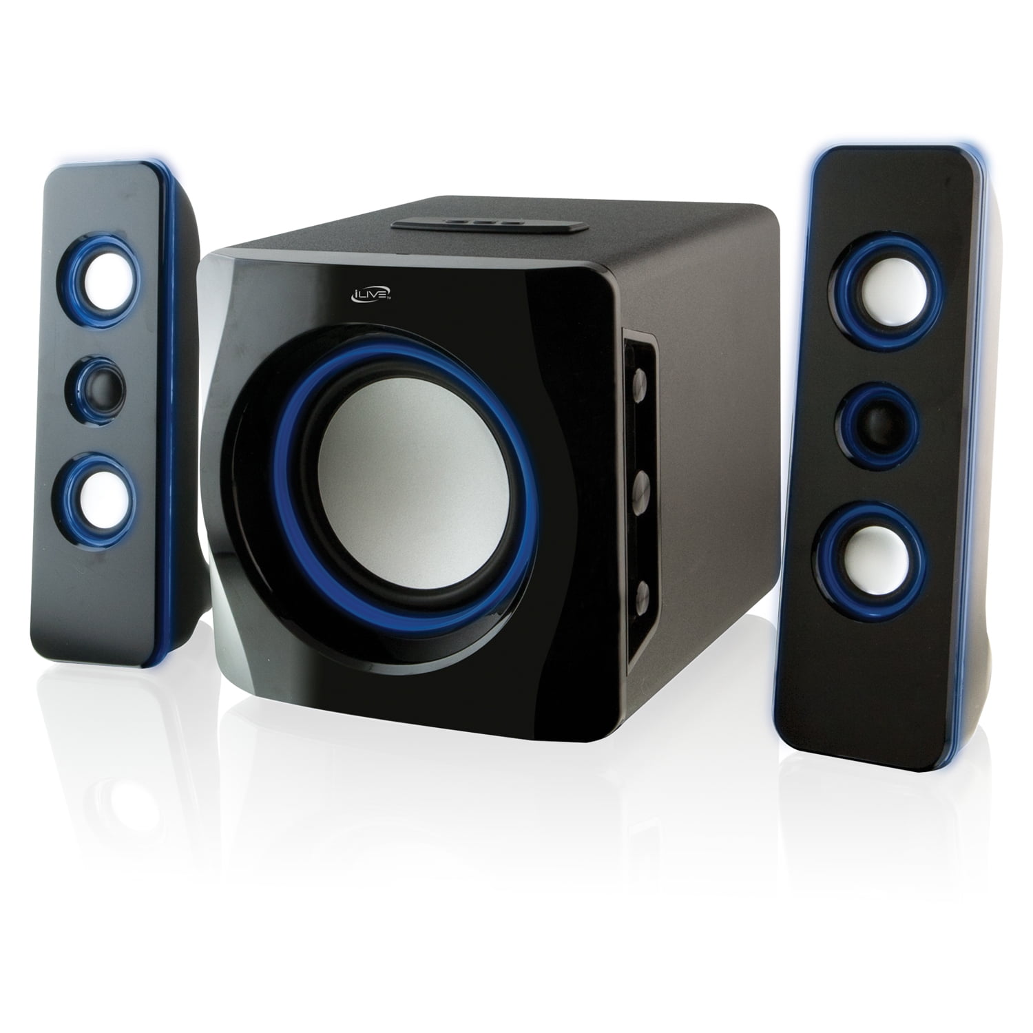 iLive Bluetooth 2.1 Ch. Home Music System w/LED Lights, IHB23B, Black iLive Bluetooth 2.1 Ch. Home Music System w/LED Lights, IHB23B, Black