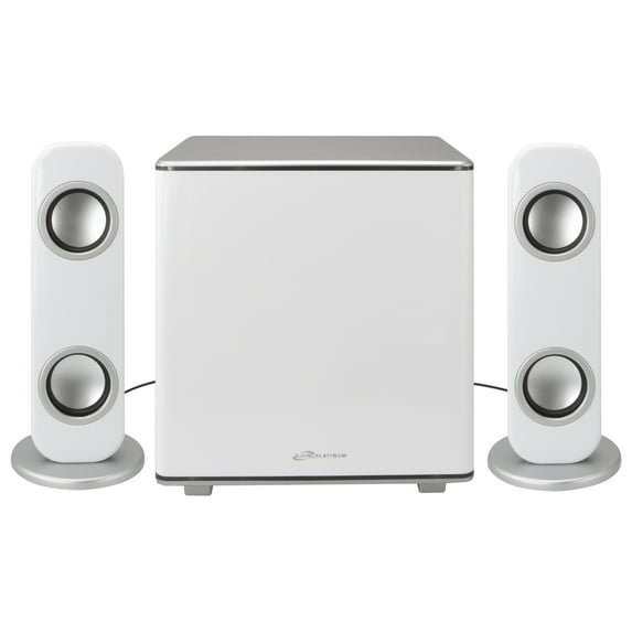 iLive Bluetooth 2.1 Channel Home Music System w/LED Lights, Subwoofer, IHB26, White