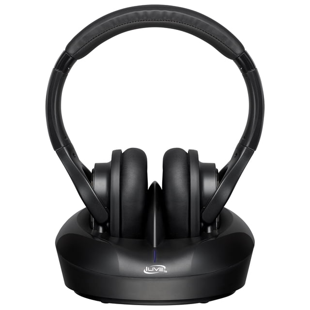 iLive Bluetooth Noise Cancelling On-Ear Headphones, Black, IAHRF79B