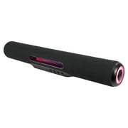 iLive ISB184B Portable Bluetooth 2.0-Channel 18-In. Sound Bar/Speaker with LED Lights and Speakerphone, True Wireless, Black, ISB184B