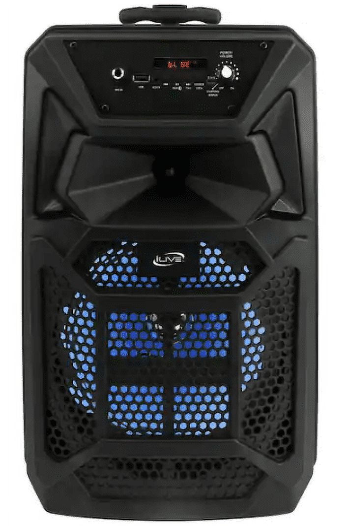iLive Jobsite Tailgate LED Lighting Bluetooth Portable Speaker with Remote, Black, ISB312B