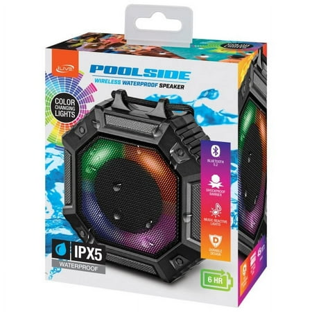 iLive Poolside Portable Wireless Waterproof Speaker, ISBW104B