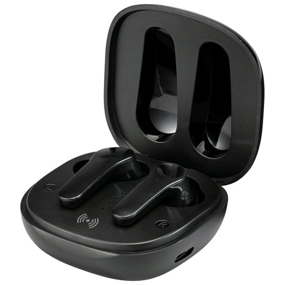 iLive Truly Wireless Active Noise Canceling Earbuds with Charging Case, Black, IAEBTNQ102B