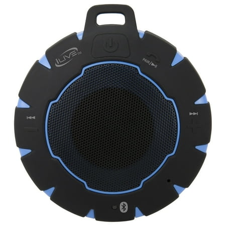 iLive Waterproof Bluetooth Speaker, Blue