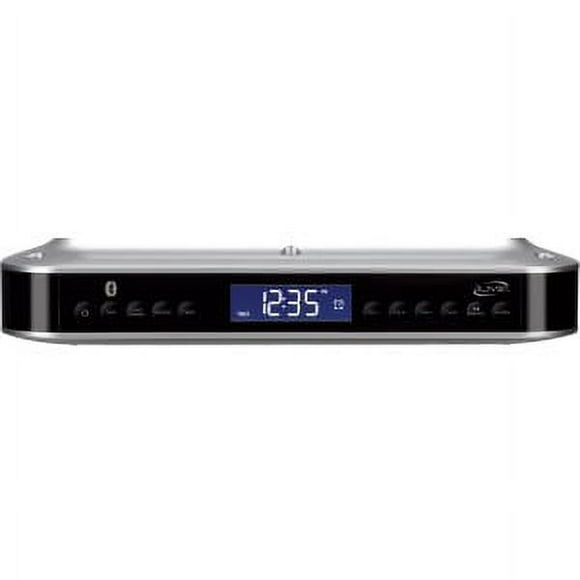iLive Wireless Bluetooth Under Cabinet Music System w/ FM Radio, Silver, IKB318S
