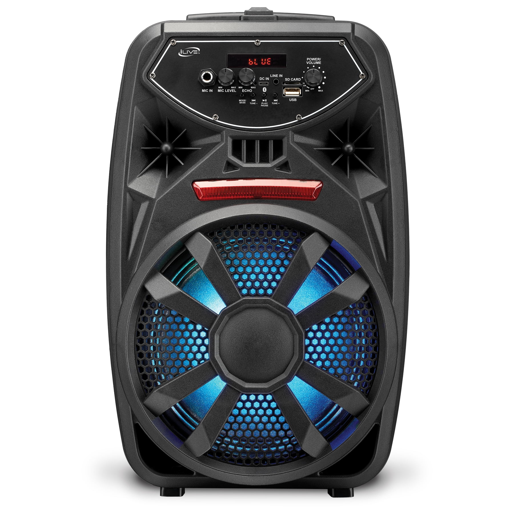 iLive Wireless Tailgate Party Speaker with Built-in 8-inch Speaker, ISB380B