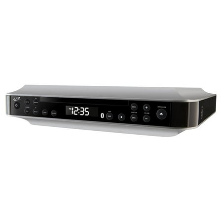 iLive Bluetooth Under Cabinet Radio CD Player, Bluetooth, USB, AUX, MP3, CD, Wireless Music System with Kitchen Timer, Digital Clock and Hands Free Speakerphone with Remote Control