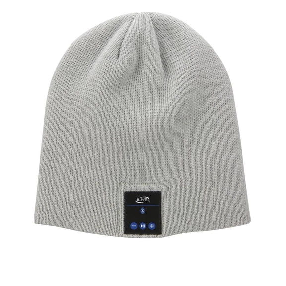 iLive Bluetooth Wireless Knit Stocking Beanie with Microphone, IAHB45G, Gray