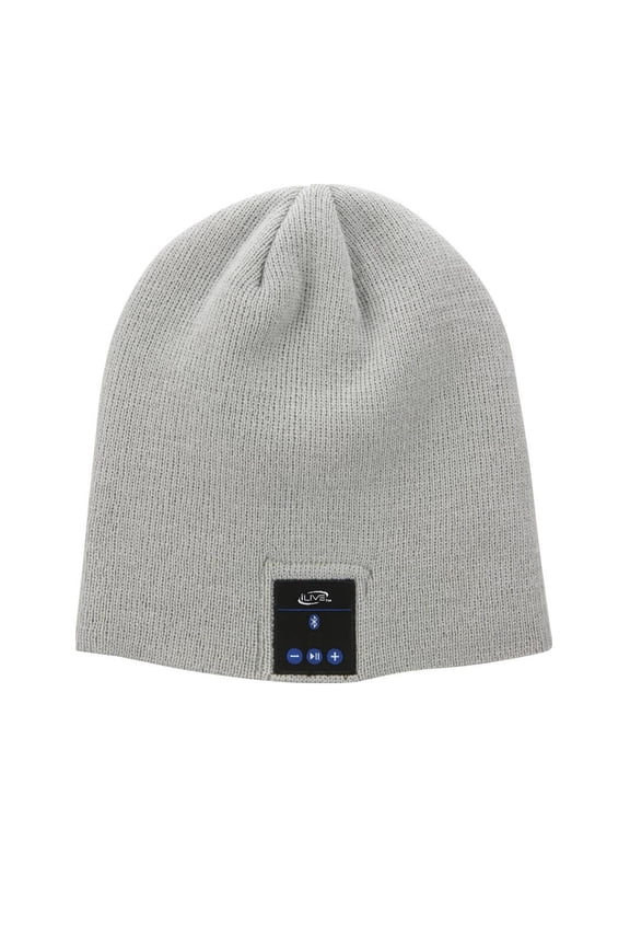 Bluetooth Wireless Knit Stocking Beanie with Microphone, IAHB45G, Gray