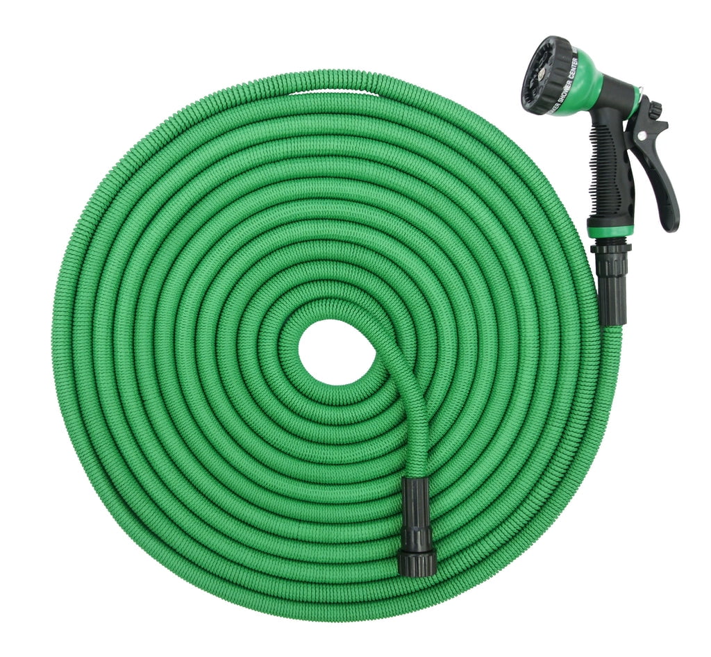iLIVING Patented Expandable Garden Hose - Heavy Duty Superior Strength, Extra Strong Brass Connectors, with 9 Spray Nozzle, Lightweight