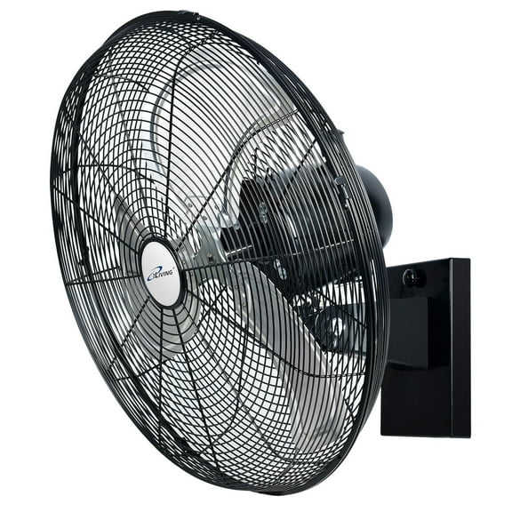 iLiving 20" Outdoor Oscillating High Velocity Wall Fan with 4750 CFM Heavy Duty Weatherproof Motor, Variable Speed Adjustment for Workshop, Garage, Patios, Commercial and industrial, 20 inch
