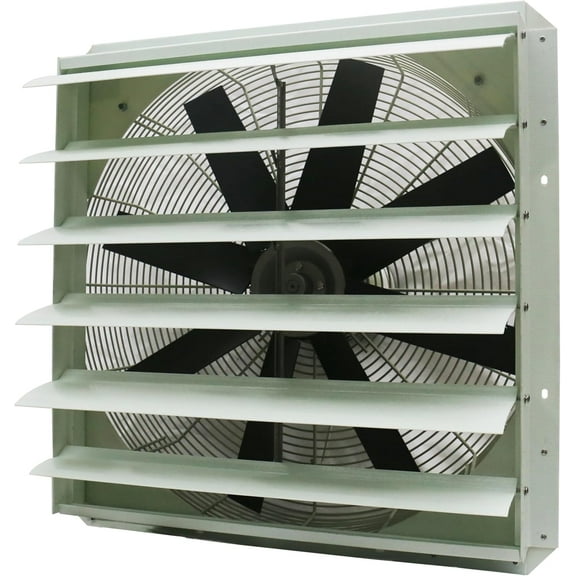 iLiving 24-Inch Corrosion Resistance Shutter Exhaust Fan, Single Speed