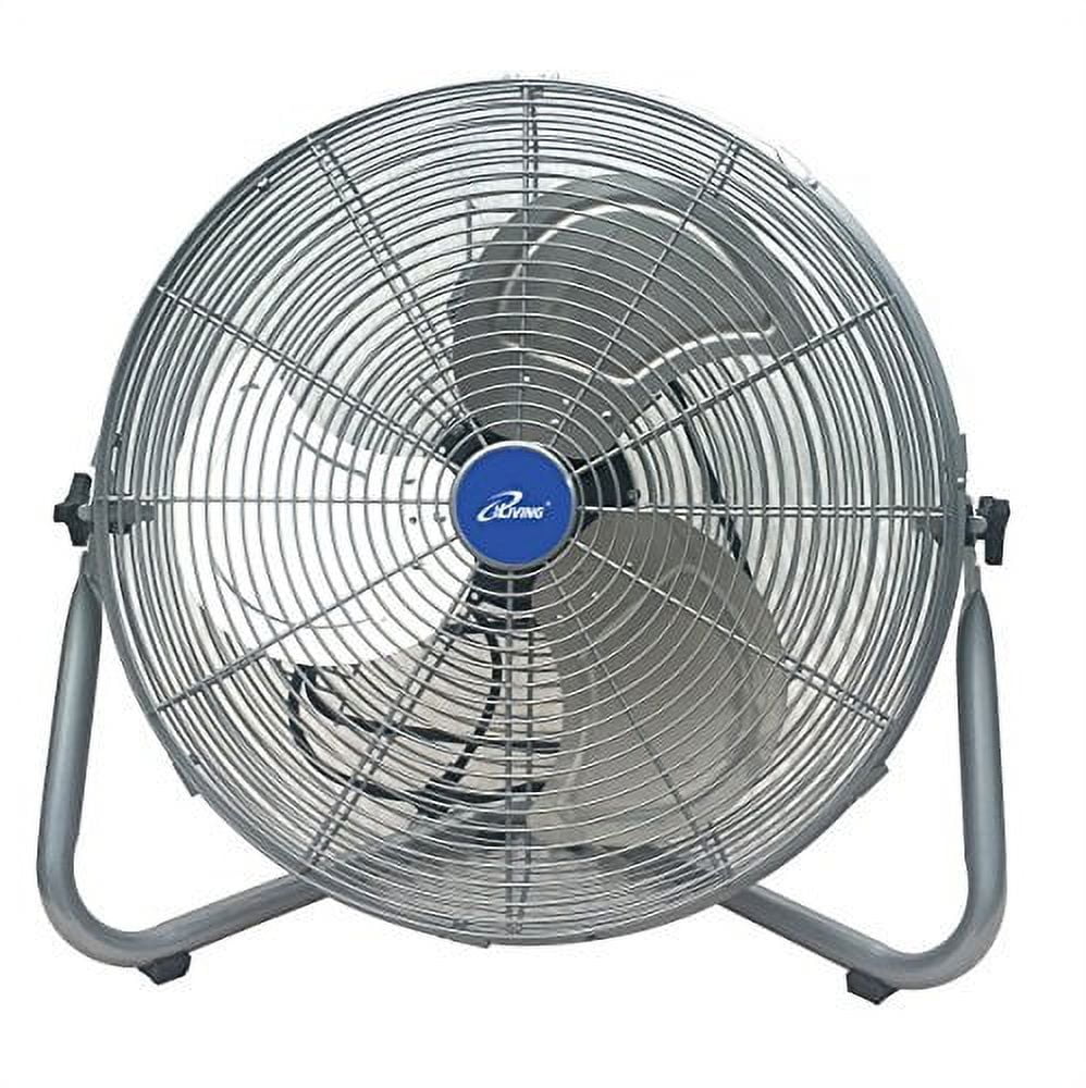 iLiving ILG8F21 Super Turbo High Velocity Floor Fan 7500CFM with 225W Motor, 20", Silver