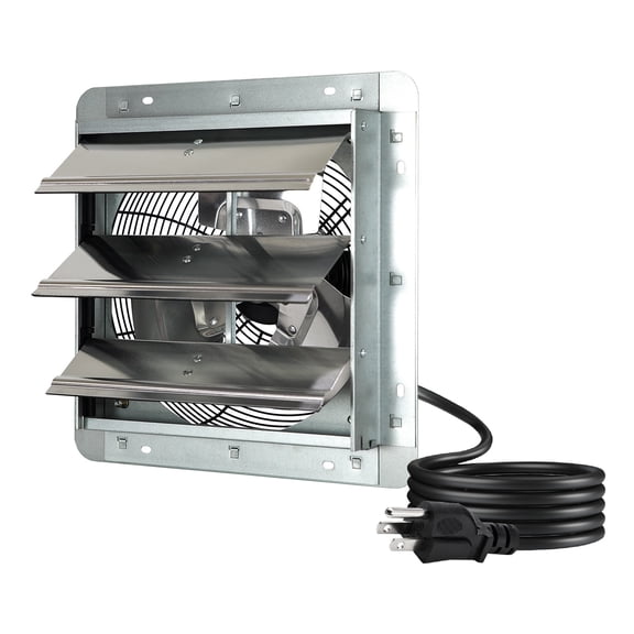 iLiving ILG8SF10V 10 Inch Variable Speed Wall Mounted Steel Shutter Exhaust Fan