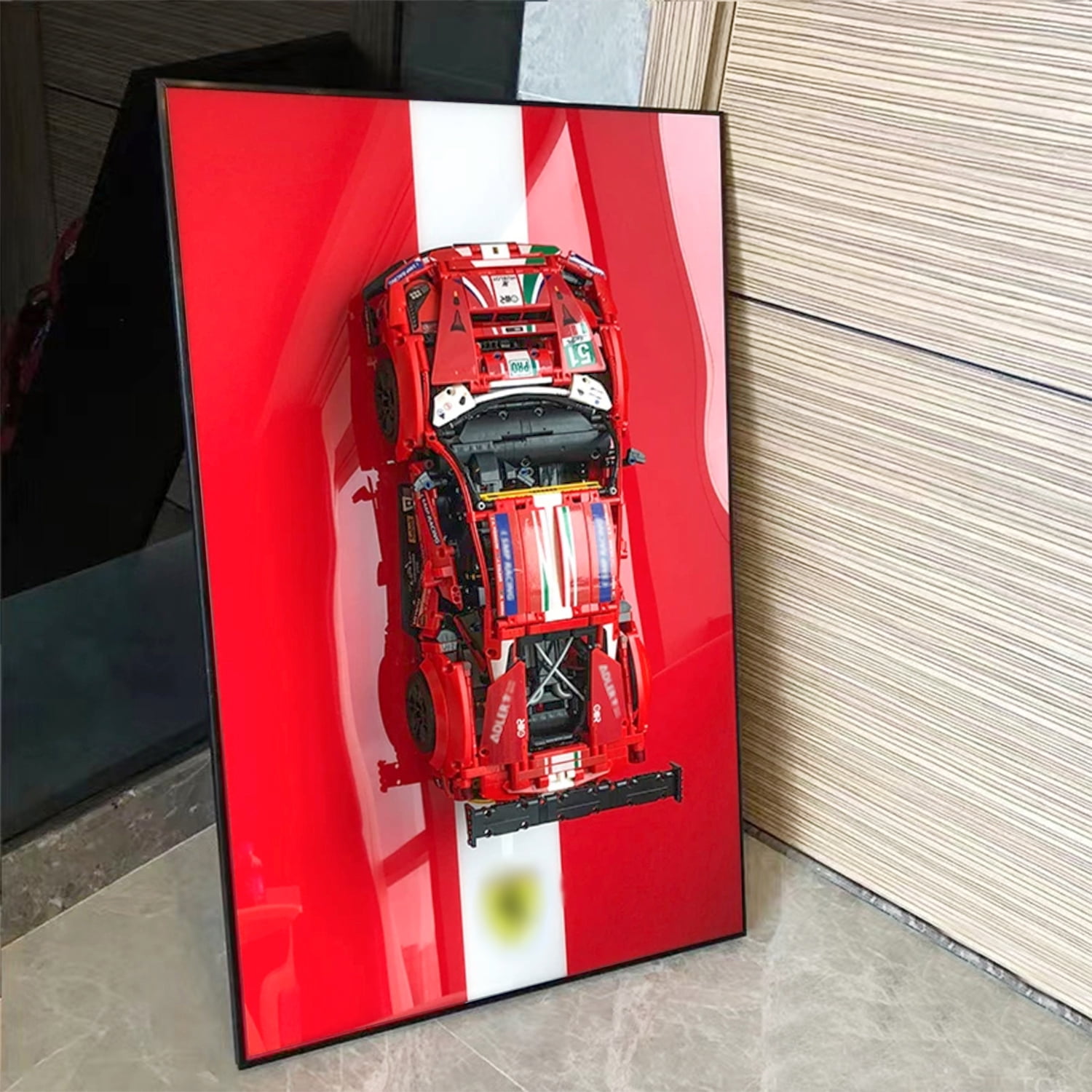 iLuane Display Wallboard for Lego Technic Ferrari 488 GTE AF Corse