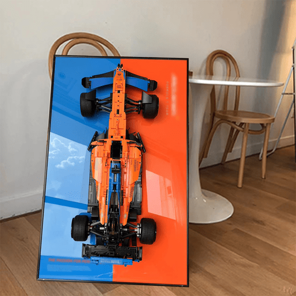 iLuane Display Wallboard for Lego 42141 Technic McLaren Formula 1 2022 Replica Race Car