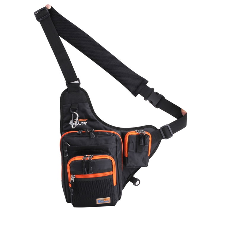 canvas fishing tackle bags iLure Fishing Bag Multi-Purpose Waterproof Canvas Fishing Reel Lure Tackle  Bag Outdoor Shoulder Backpack