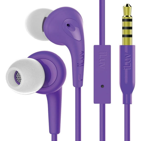 iLuv BBGUM3INPU Bubble Gum 3 In Earbuds with Microphone (Purple)