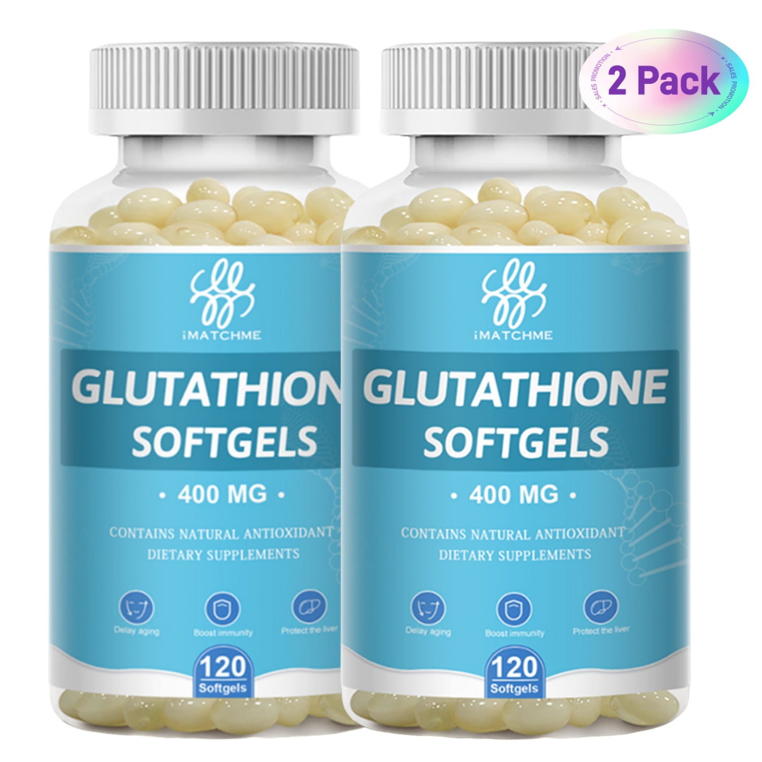Glutathione Antioxidant Supplement 500mg for Skin and Liver Support, 240 Capsules